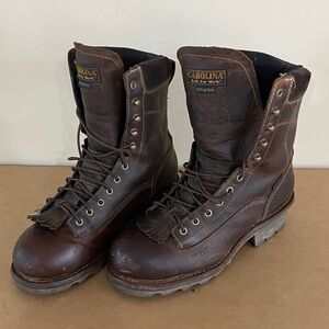 Carolina Men's Leather Work Boots - Lace-Up Steel toe. excellent condition!